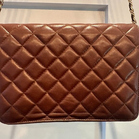 👜 Vintage Jay Herbert Brown Quilted Leather Shoulder Bag - So Soft - Picture 3 of 12